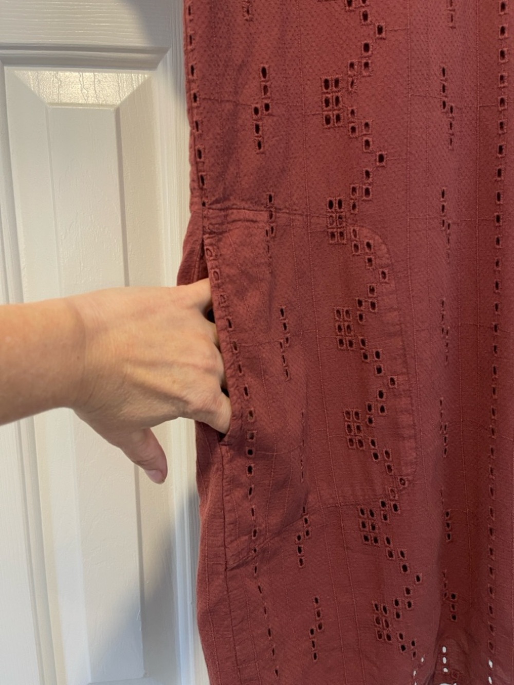 Prana Ladyland Eyelet Dress in Vino Small - Picture 9 of 11
